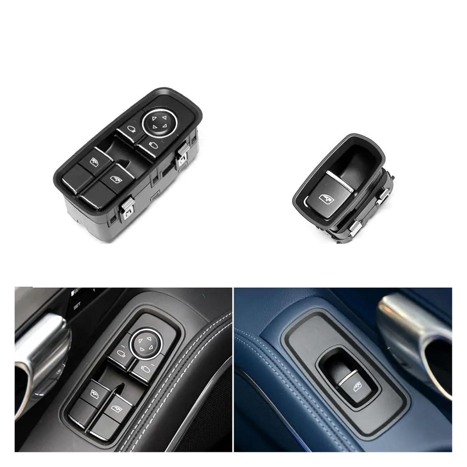 Front Power Window Mirror Switch Fit for Porsche 911 718 991 Fit for Boxster Cayman Fit ForCarrera 99161315102DML 99161315502DML 99161315702DML(C)