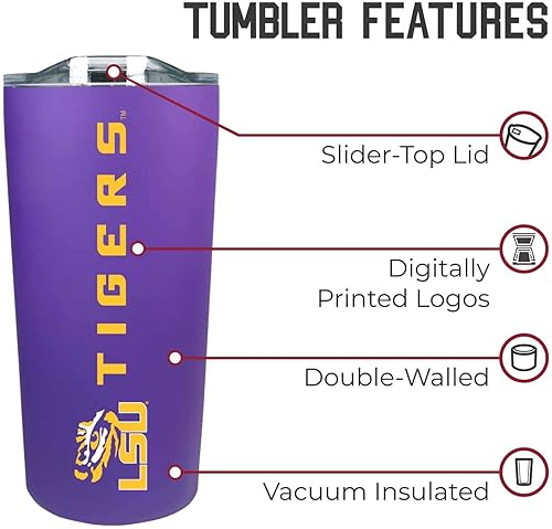 Miniatura 494 de Campus Colors Vaso de acero inoxidable de la NCAA perfecto para el día del partido, 18 onzas, doble pared, mantiene las bebidas perfectamente Azul