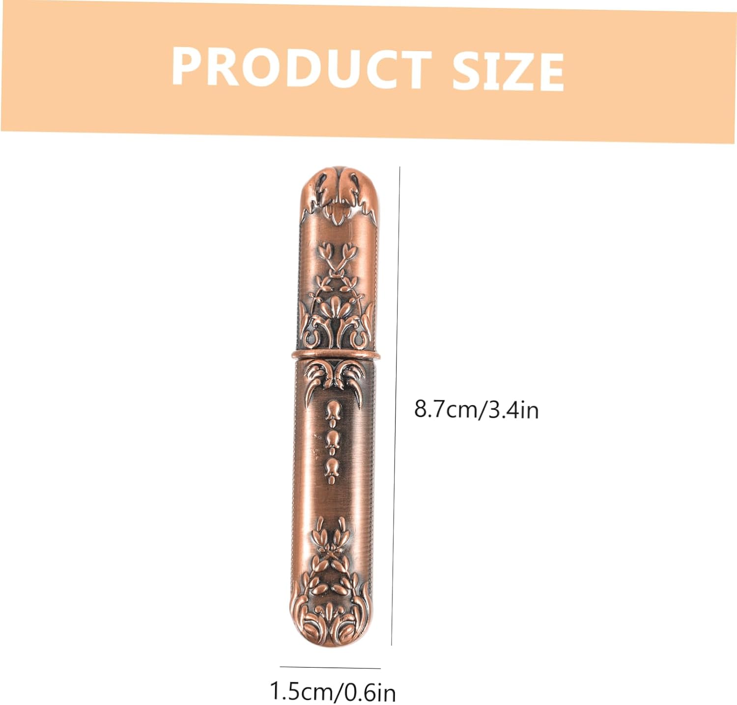 KALLORY Vintage Needle Case for Crafts Durable Sewing Needles Holder with Screw Opening Portable Storage Tube for Knitting and Design for Needle Organization