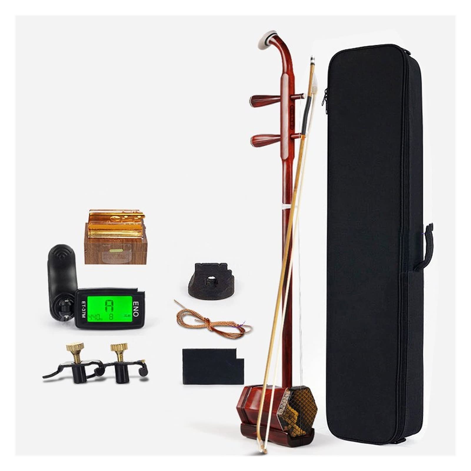 二胡 中国楽器 中国二胡 古月琴坊 ER-900M（黒檀/錦蛇皮/メダルペグ）9点セット