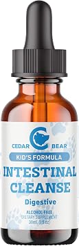 Cedar Bear - Intestinal Cleanse for Kids, Liquid Herbal Supplement for Detox and Digestive Cleanse with Natural Herbs, Alcohol-Free Gut Cleanse Drops for Children, 1 fl oz / 30 ml