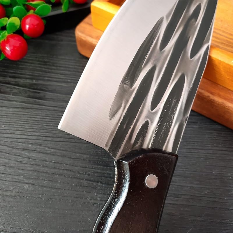 Meat Cleaver,Cleaver Knife Handmade Forged Stainless Steel Kitchen Knives Chinese Knife Meat Cleaver Vegetable Butcher Chopper Knife Kitchen Cutter Tool, LAMAJIGA5844
