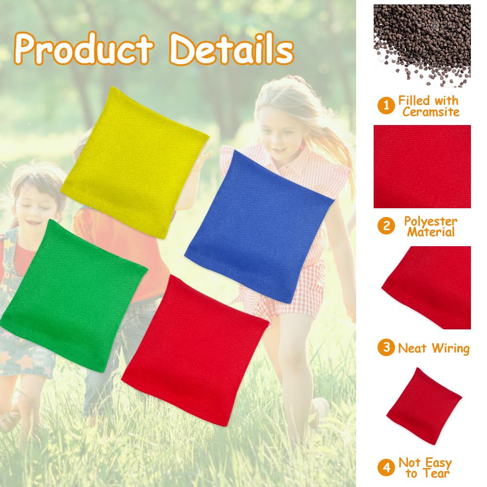 Flintronic Sacs de Cornhole de Haricot, Cornhole Bean Bag Set, Jeux de Lancer de Sac de Haricots, Sac de Sable, Bean Bags Toss Legged Race pour Enfants Adultes