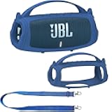 JCHPINE Silicone Cover Case for JBL Charge 5 Portable Bluetooth Speaker, Protective Skin Holder for JBL Charge 5 Speaker Accessories (Blue Case, NOT Fit Wi-Fi Version)