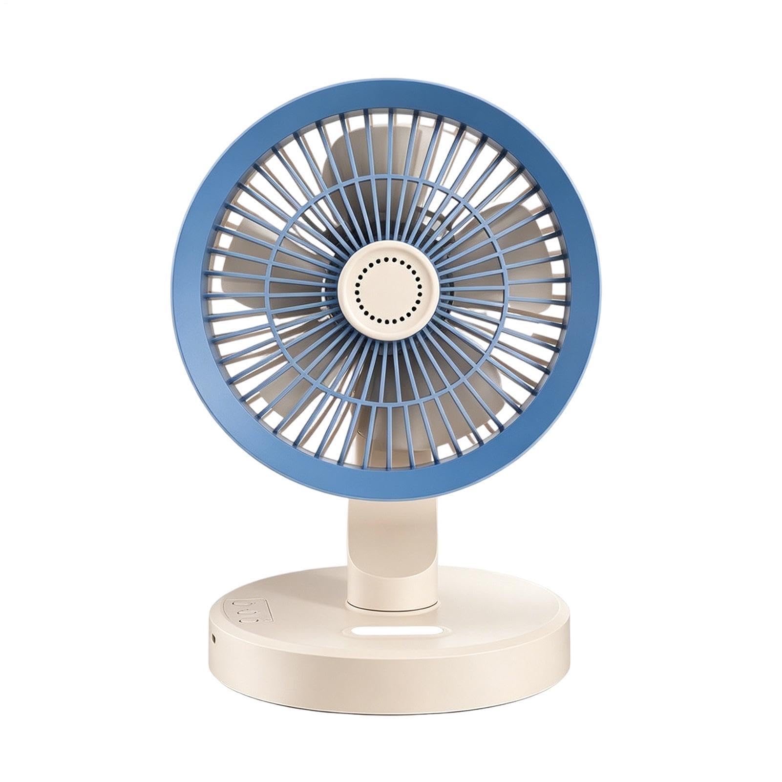 Ventilatore da comodino Oscillante Ricaricabile A Parete | Portatile Silenzioso Ventilatore Da Tavolo A Parete per Casa Camera da Soggiorno Cucina Ufficio Scuola Dormitorio