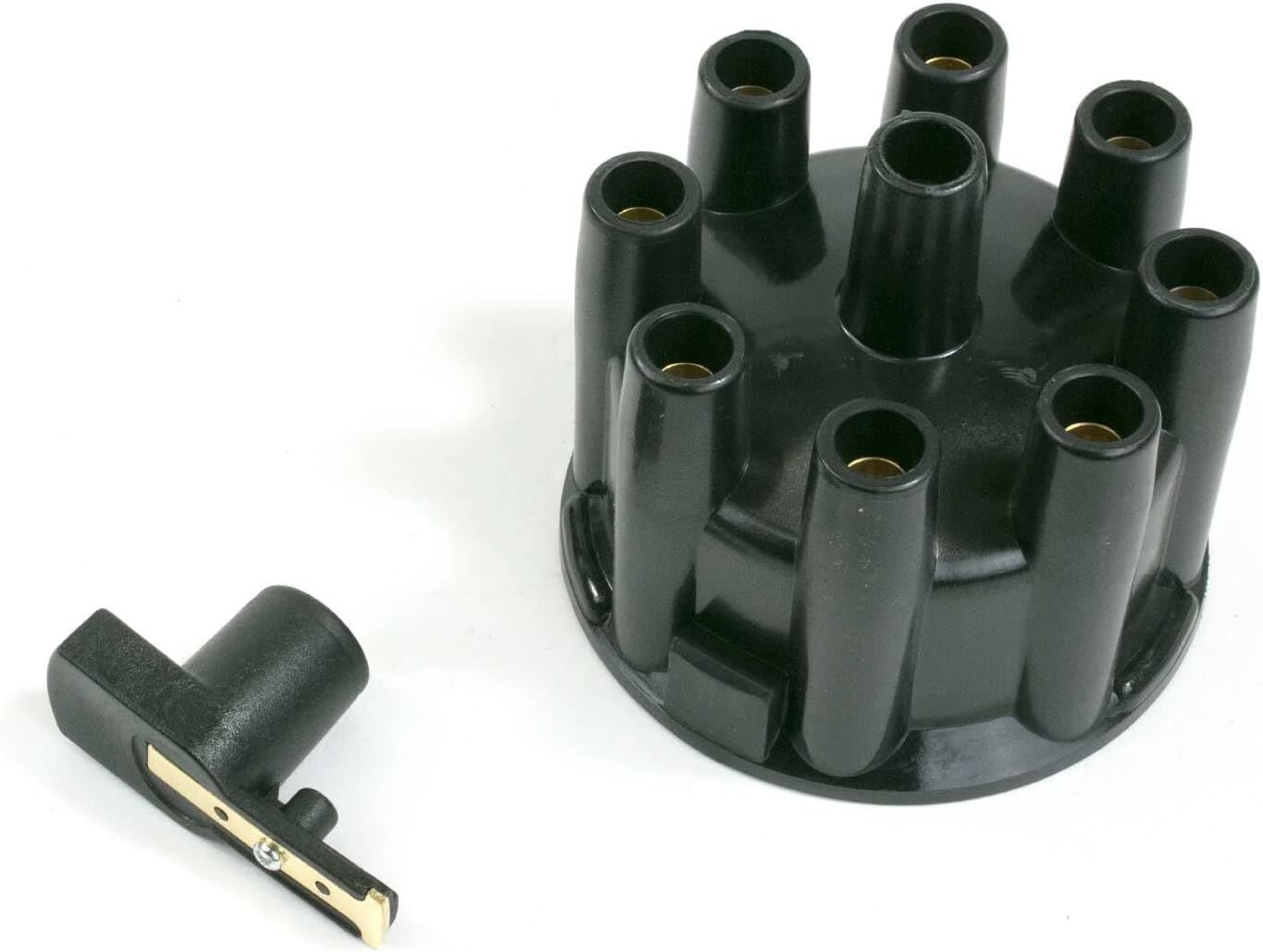 Top Street Performance 8-Cylinder Female Pro Billet & Ready to Run RTR Cap & Rotor Kit - Black