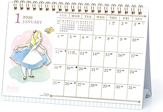 2026年カレンダー 水彩スケジュール/ディズニー(卓上)