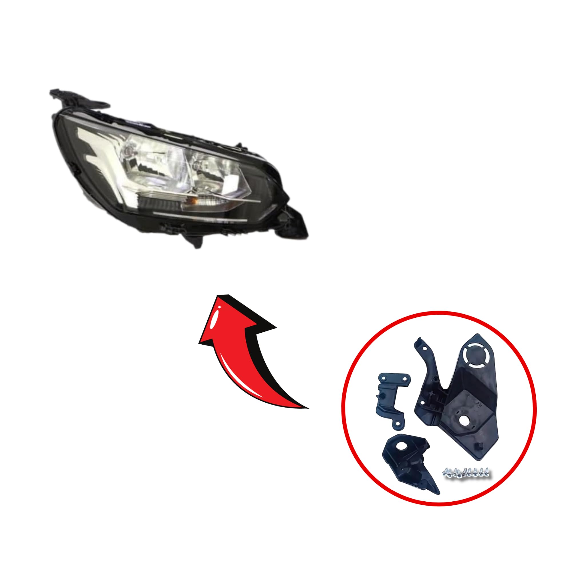 Clip Fixation Phare FORD Fiesta - Référence 8A6113A122AC - Pour Modèles 2008 à 2023 - Neuf
