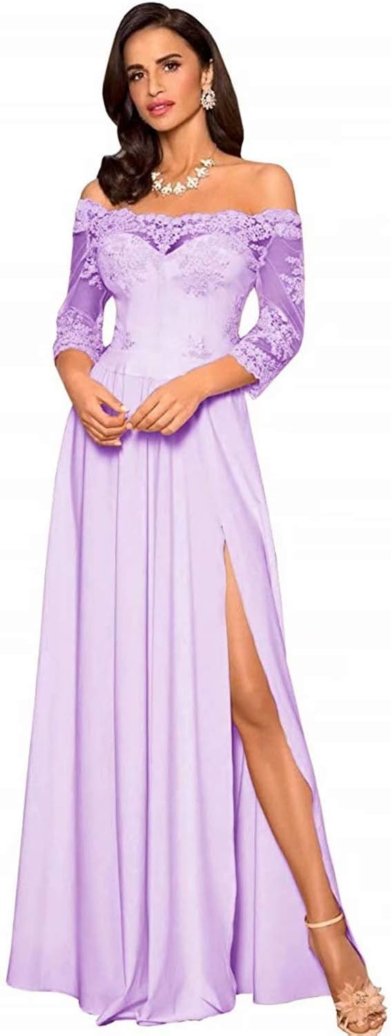 Applique Mother of The Bride Dress 