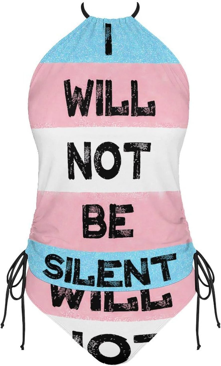 Transgender I Will Not Be Silent LGBT Women Tankini 2 Piece Swim Bathing Suits