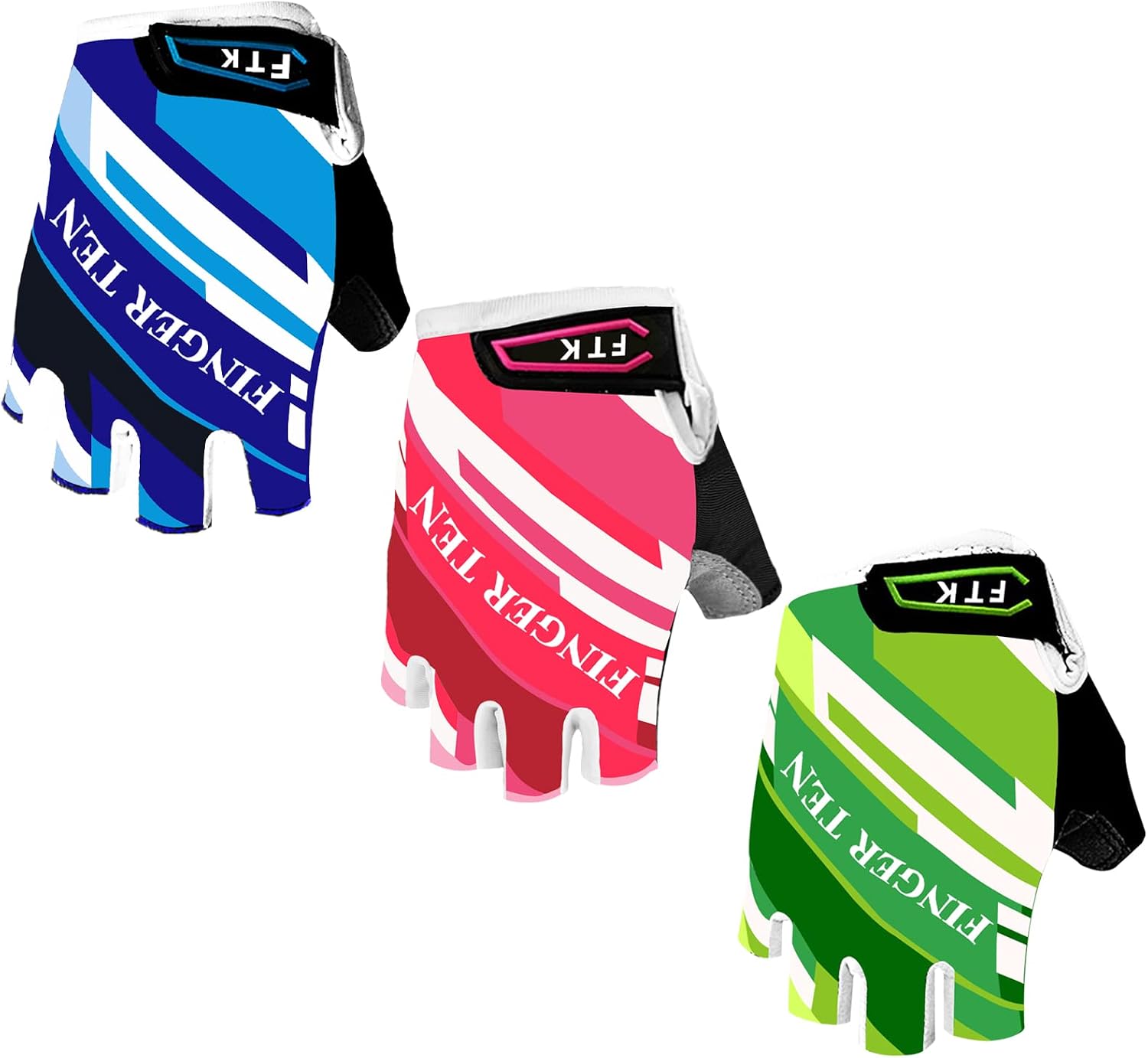 Kids Junior Cycling Gloves Outdoor Sport Road Mountain Bike, Fit Boy Girl Youth Age 2-10, Gel Padding Bicycle Half Finger Pair