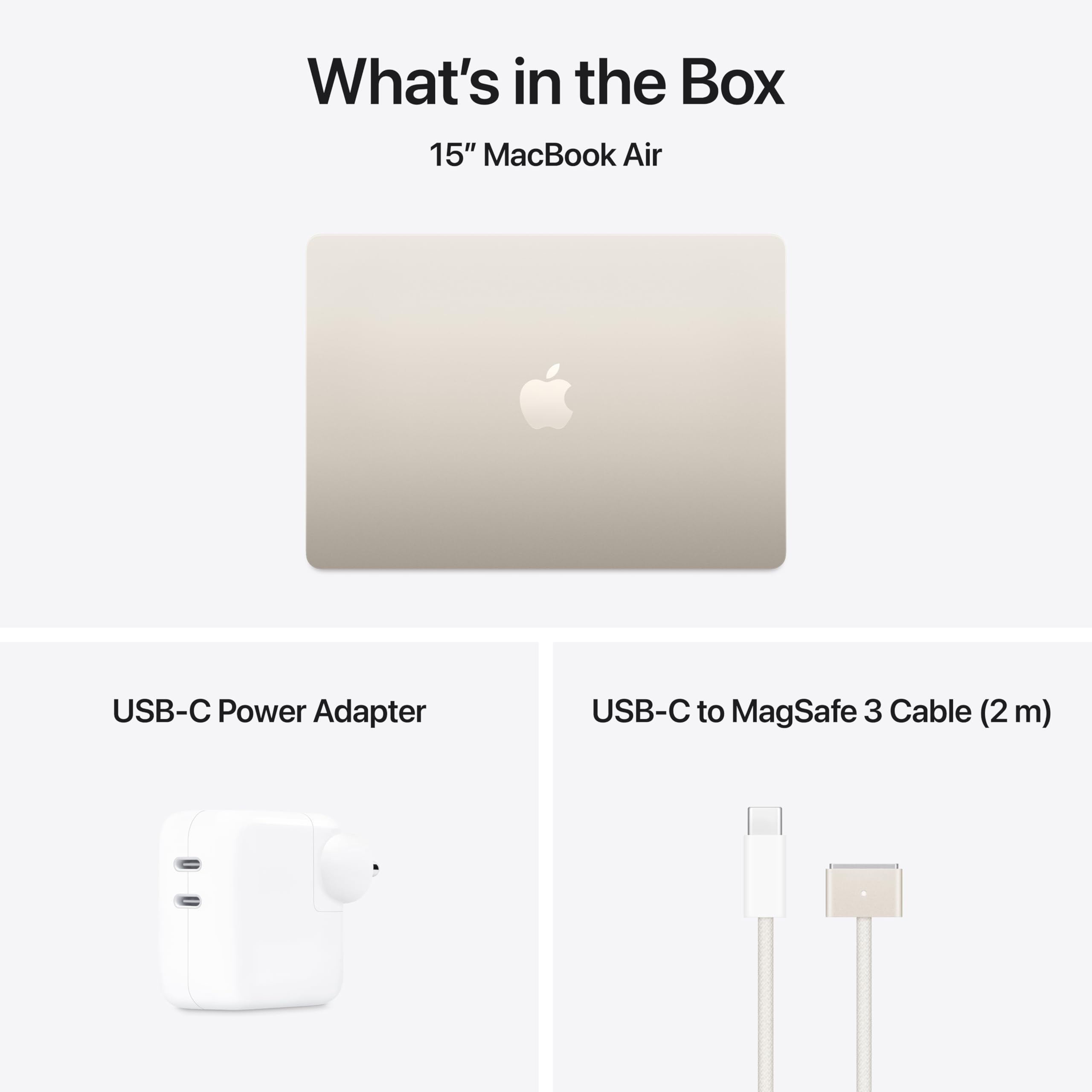 MacBook本体 MacBook Air Starlight(2025.M4.16GB.1TB) Apple 2025 MacBook Air (15-inch, Apple M4 chip with 10-core CPU