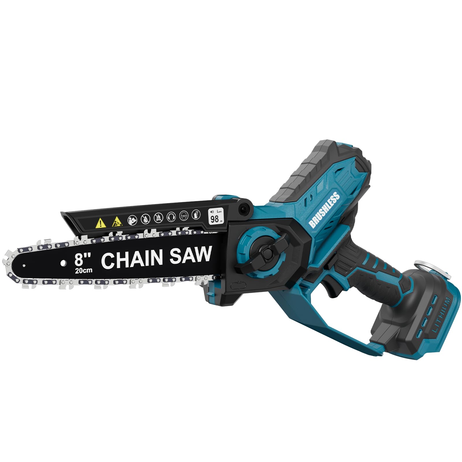 Mini motosierra compatible con batería Makita de 18 V, batería de 8