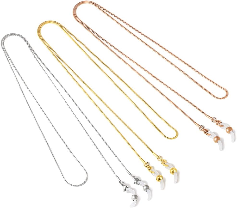 Eyeglass Chains for Women(Pack of 3) Mask Chain Necklace Holder lanyard, Stylish Sunglass Chains for Girls