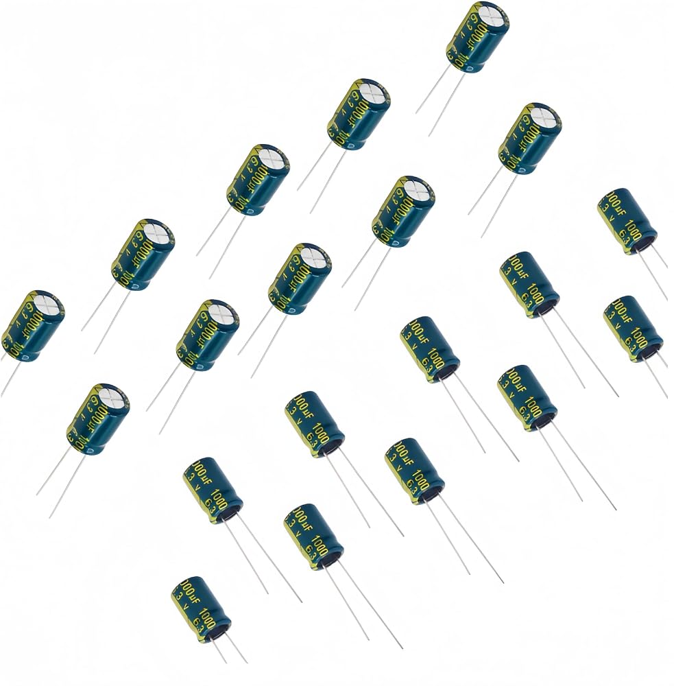 20Pcs 6.3V 1000uF Electrolytic Capacitor, 8x12mm — 사진 1