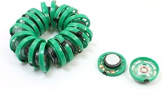 Aexit 20Pcs 0.25W Terminals & Kits 8ohm 85db 27mm Diameter Speaker Green for Wire Terminals Door Bell