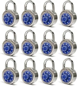 LanuBe Lock Standard Dial Combination Lock, 2 Inches. Wide, With Different Combinations, Black