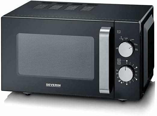 SEVERIN Forno a microonde con fondo in ceramica, forno a microonde per  scongelare e riscaldare, forno a microonde con ampia superficie utile per  stoviglie quadrate, nero/acciaio inox, MW 7761 : Amazon.it: Casa