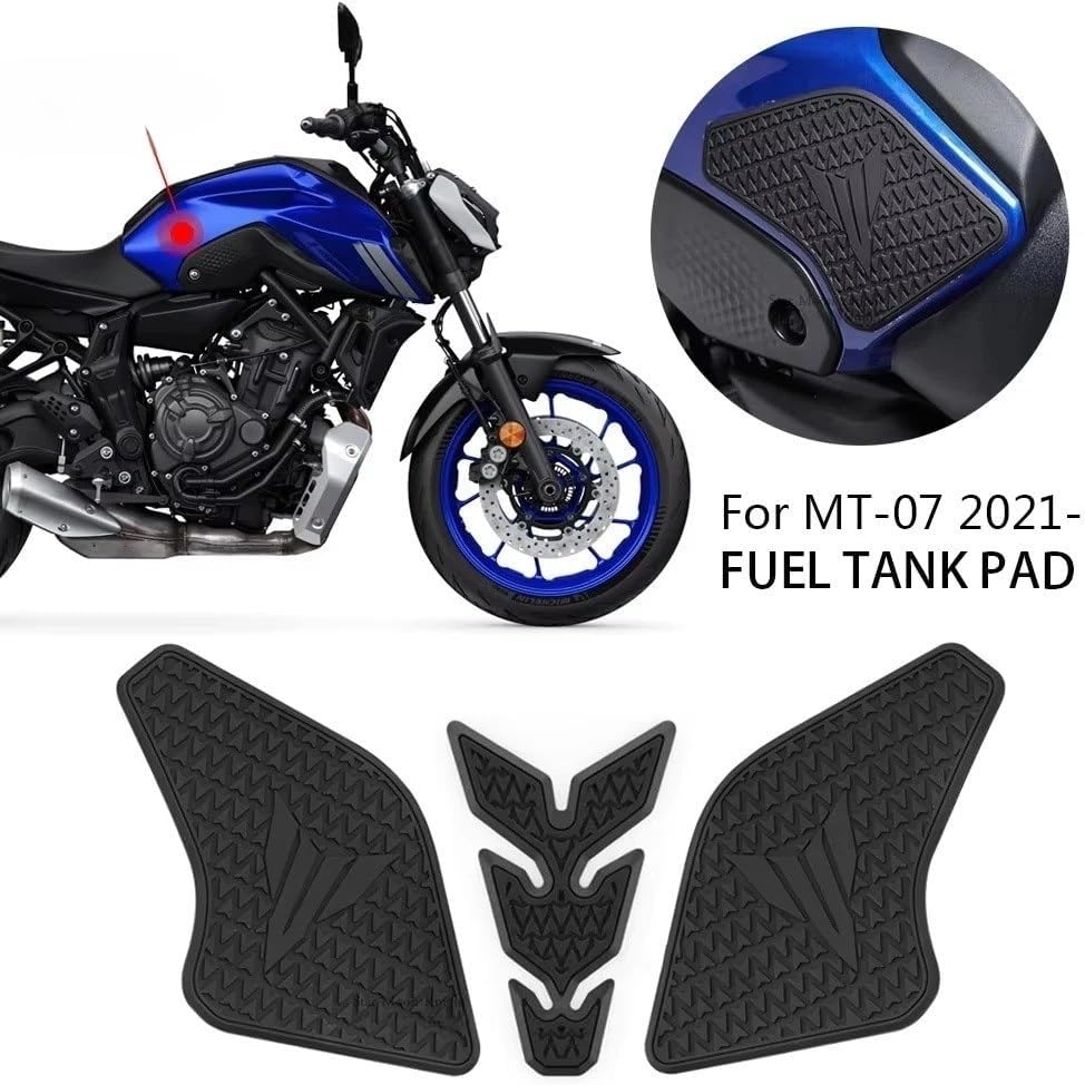 Motorcycle Tank Pad for MT 07 MT-07 2021 2022 2023 2024 Motorcycle Side Fuel Tank Stickers Pads Protector Tank Knee Grip Traction Pad