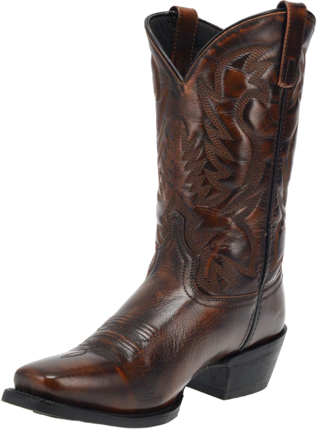 Laredo 68358 Stillwater Tan Black Square Toe Mens Western Cowboy Boots - Image 7