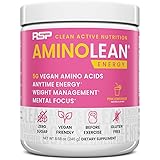 RSP NUTRITION AminoLean Pre Workout Powder, Amino Energy & Weight Management with Vegan BCAA Amino Acids, Natural Caffeine, Preworkout Boost for Men & Women, 30 Serv, Pink Lemonade&hellip; Pink Lemonade 30 Servings (Pack of 1)