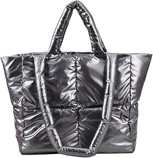 Puffy Tote Bag Padded Puffy Tote Lattice Handbags for Women Large Puffer Tote Bag Shoulder Bag Puffer Luxury Bags