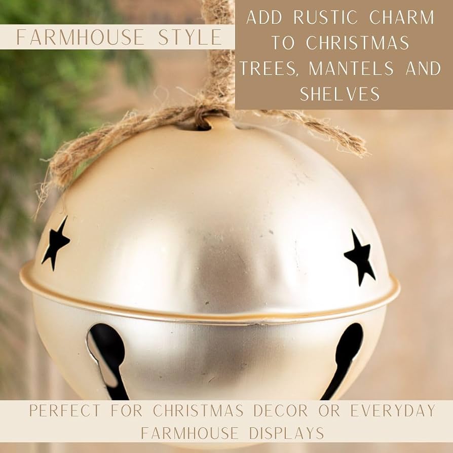 Amazon.com: Factory Direct Craft Gold Rustic Jingle Bell Ornaments