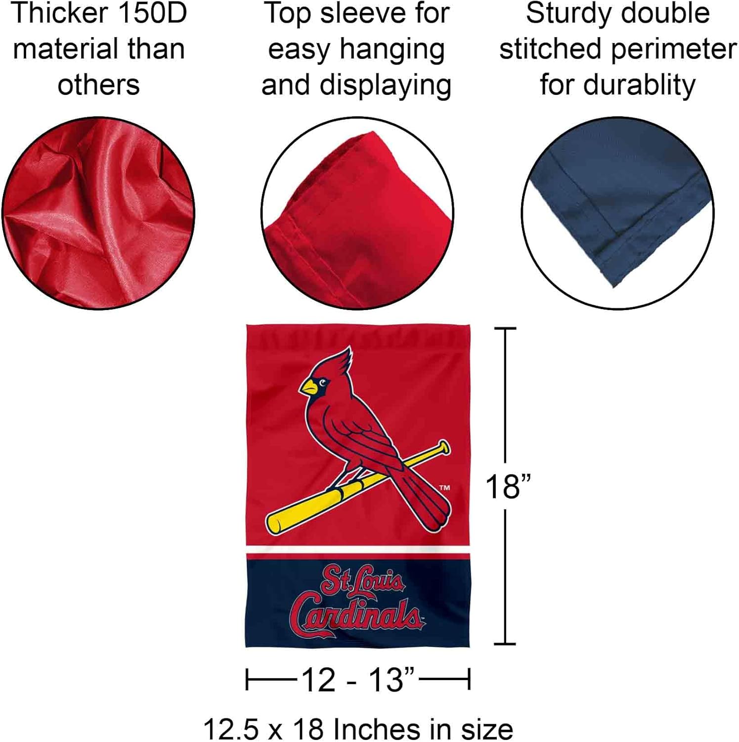 St. Louis Cardinals Double Sided Garden Flag - Image 3
