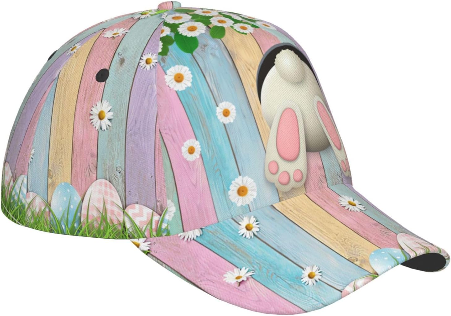 Easter Sun Hat for Women Men Adjustable Easter Bunny Baseball Cap Foldable Running Hats Cap for Outdoor Easter Hat
