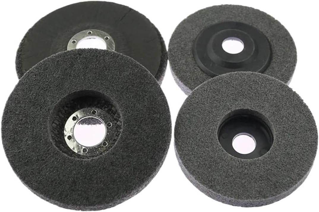 CAARLA Grinding Wheel Angle Grinder Polishing 10 Pieces 115/100mm Nylon Grinding Disc 7P 180# Flap Wheel for Metal Finish Wood Polishing on Angle Grinder(100x12x16mm)