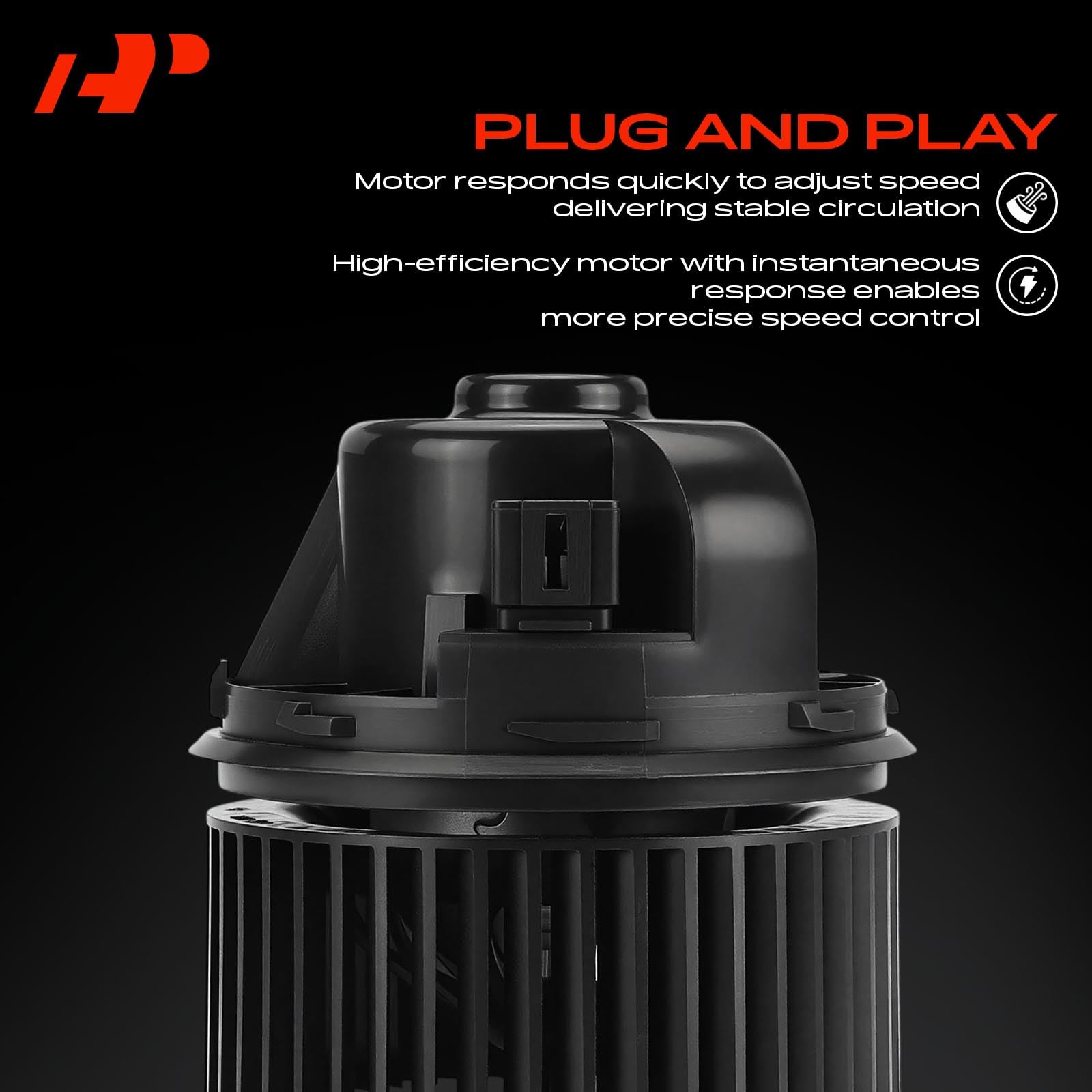 A-Premium Motor de ventilador delantero HVAC con jaula de ventilador | Compatible con Ford Escape 2013-2019, Focus 2012-2018, Transit Connect 2014-2022, C-Max 2013-2018 y Lincoln MKC 2015-2019