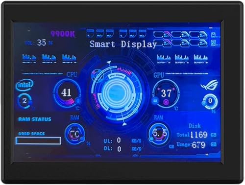 Dioche LCD Screen Inside Pc Case 3.5 inch Smart Secondary Screen Pc Temperature 