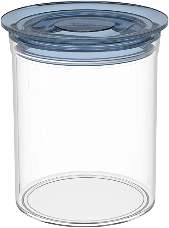 Biesse Casa Round airtight containers, with Silicon Gasket, 1000 ml, Blue, 1000 cc