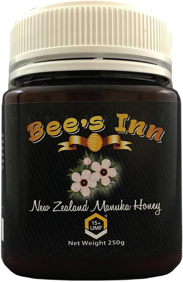 Bee's Inn Manuka Honey UMF 15+, 250g (8.8 oz), UMF Certified, Pure Natural Raw Manuka Honey from New Zealand, Best Manuka Honey Imported for TUFF BEAR