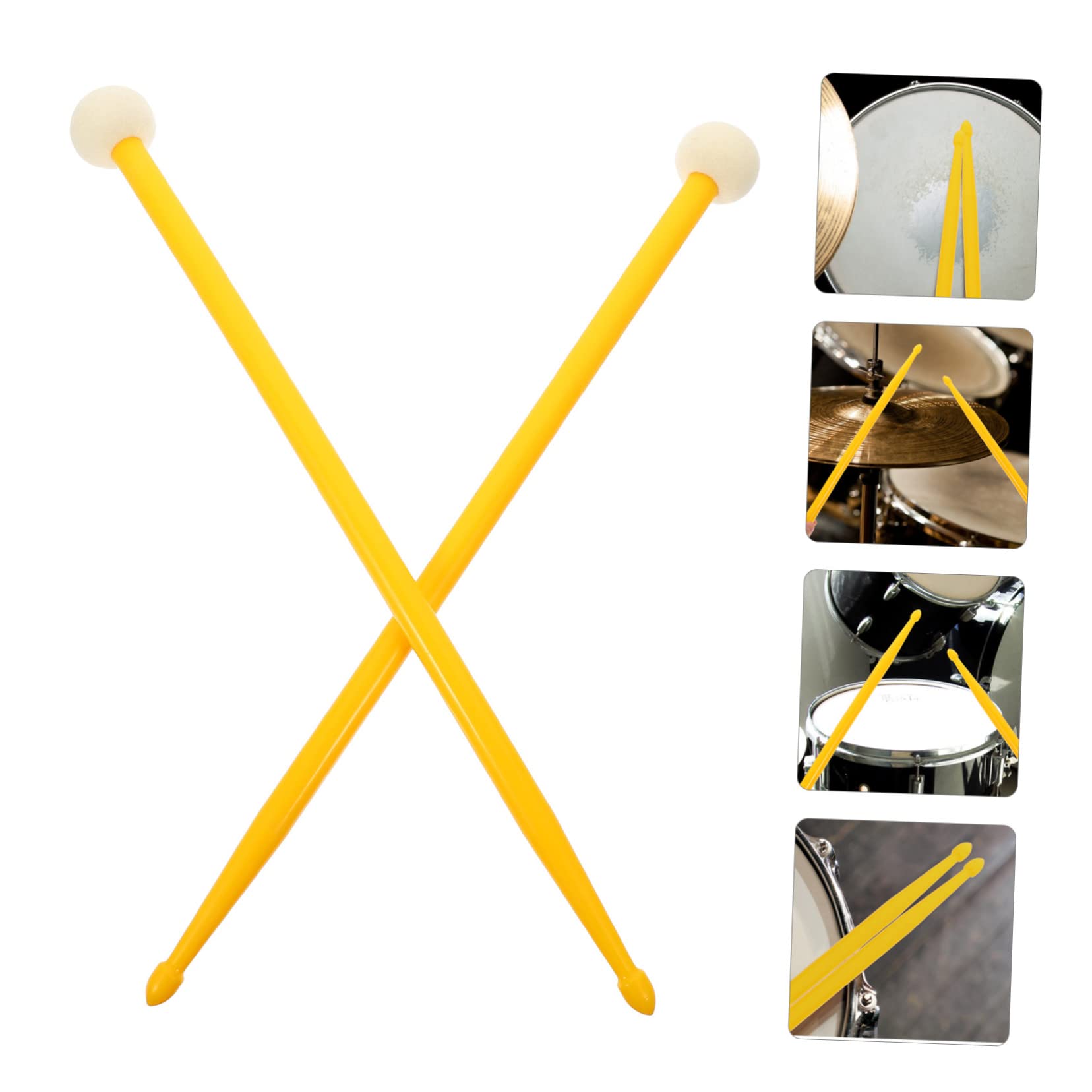 Vaguelly Baquetas de Doble Punta para Percusión, Hechas de Fieltro y Nailon, Versátiles y Cómodas para Diversos Estilos de Batería y Percusión
