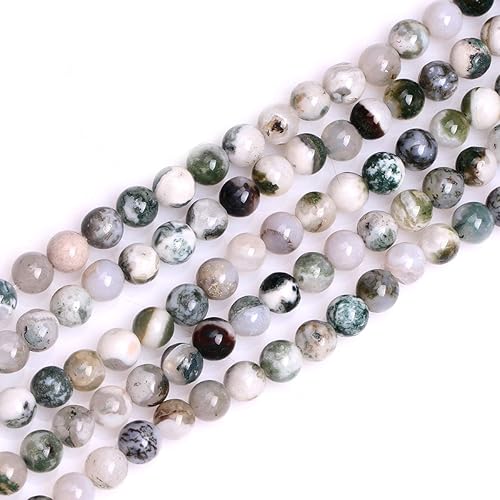 Miniatura 341 de GEM-Inside - Cuentas sueltas de piedra de lava negra natural de 0.315 in para hacer joyas, 15 pulgadas Cordierita de grado A