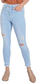 Royalty for Me Women's Royalty for Me Women's High Rise Skinny Ankle Jean with Double Frayed Hem Sustainable