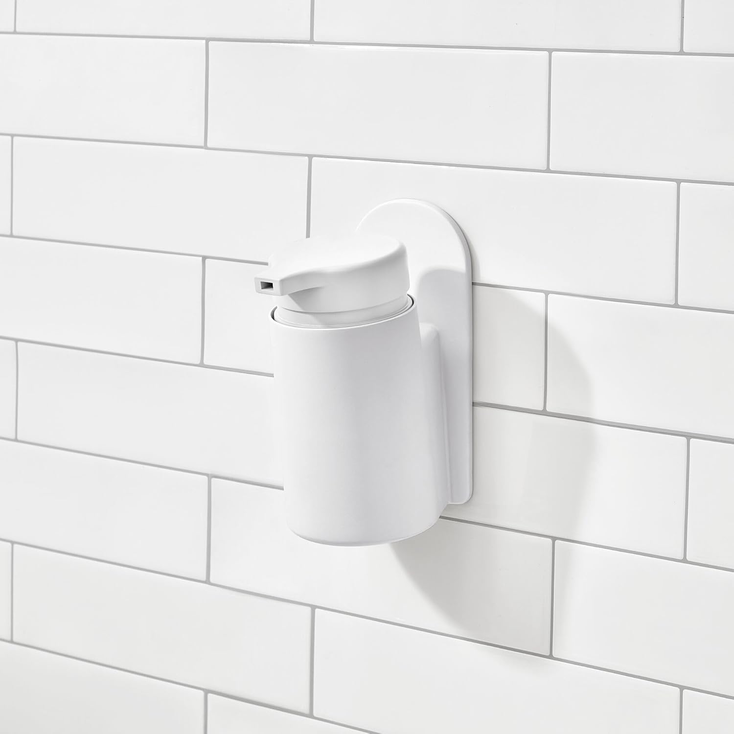 iDesign 粘着式 4点 バスルームアクセサリーセット ドリル不要 バスアクセサリー ブリリアントホワイト