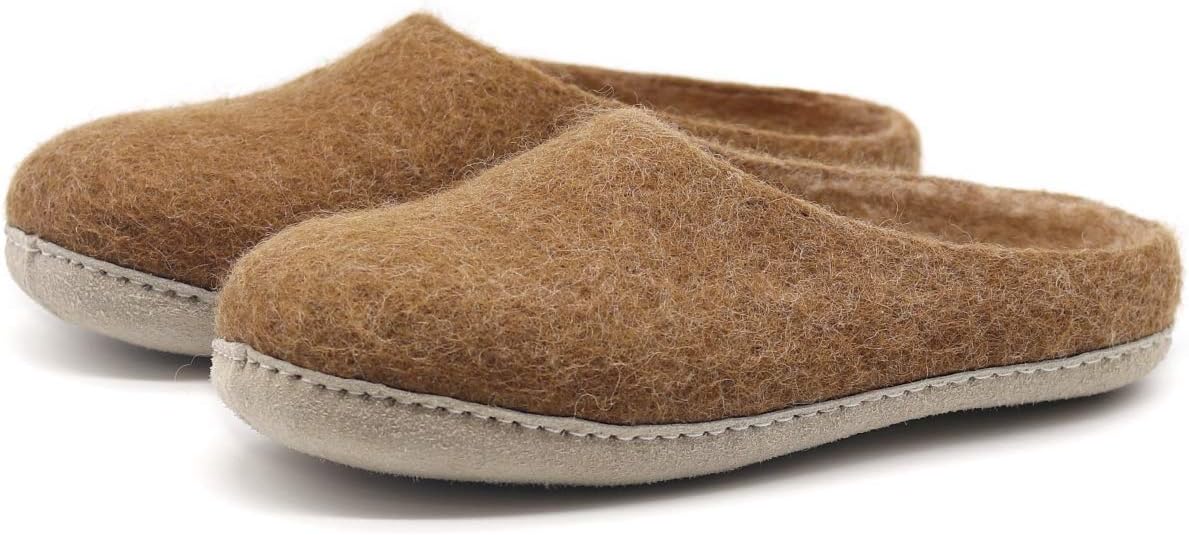 Nootkas Felted Merino Wool 'Astoria' Mule House Slipper for Men and Women