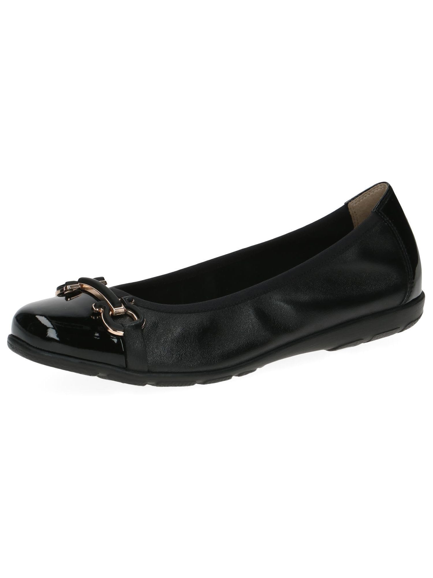CAPRICE Women's 9-9-22172-20 Ballerina Shoes, Black Nappa Co 9 22172 20 026, 6 UK
