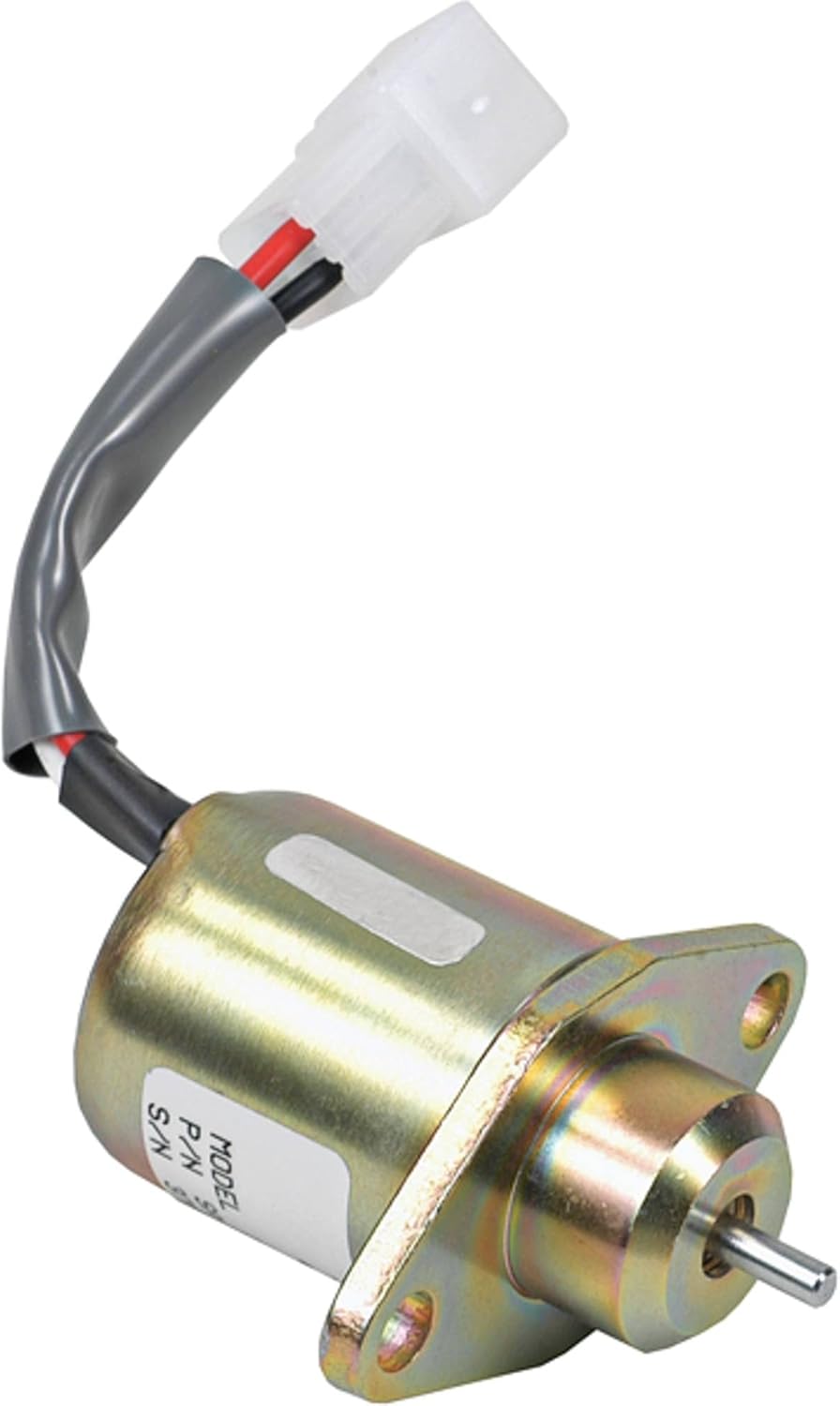 New 12V Shut Down Solenoid Compatible with/Replacement forKubota B1700D, B2100D, B2100E, B2100HSD 16616-60010, 16616-60013, SA-4569-T, 1503ES-12A5UC5S, 17594-60014, 17454-60010, 16616-60015 12V