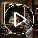 Image of VENETIAN IMAGE Rectangular LED Mirror for Bathroom | Dual-Sided Glow with Warm, Natural & Cool Light | Touch Sensor Dimmable Wall Mirror for Bedroom, Wash Basin (60x90 cm)