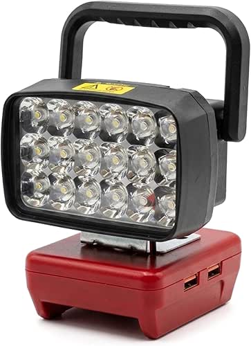 Lightweight LED Lighting Tool Work Light with Double USB Charging