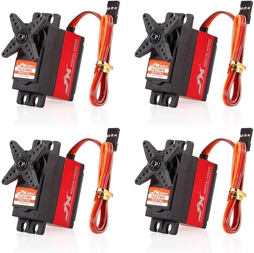 Miniatura 4 de Irfora Servo digital, 4 piezas Pdi-6221Mg Metal Gear Digital Servo 44.1 lbs Torque Aluminios Caso para 110 18 Rc Car Truck