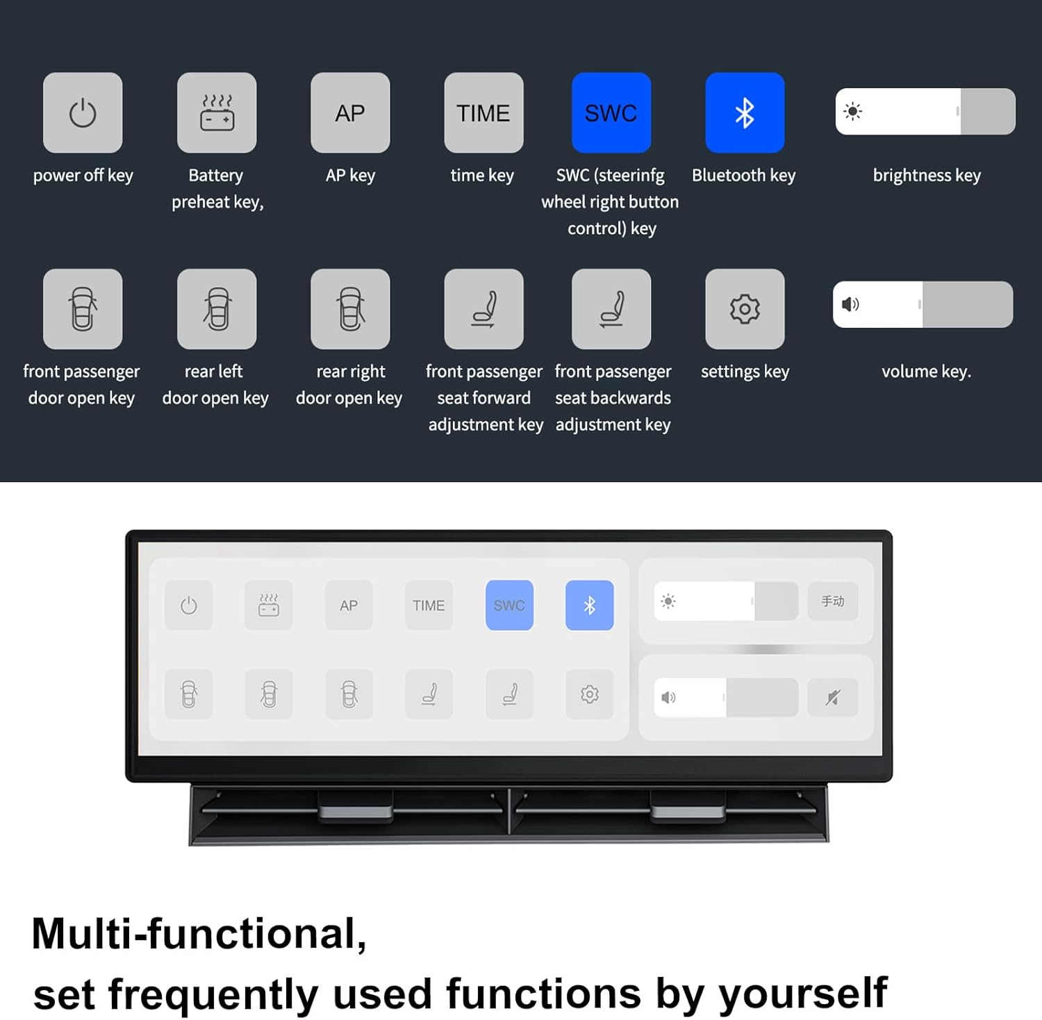 10.88 inch Head Up Display for Tesla Model 3 17-23& Model Y 20-24