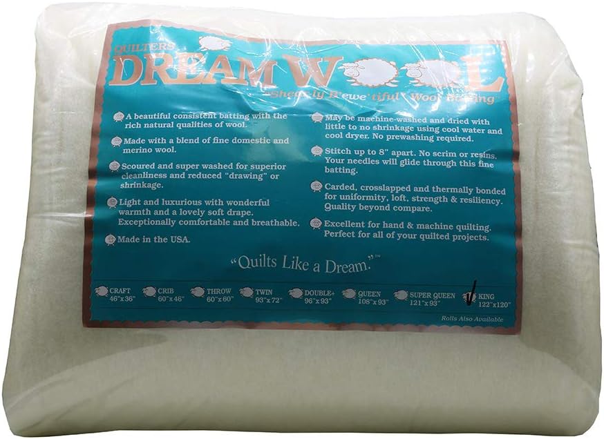 Quilters Dream Wool Batting (122'' x 120'') King