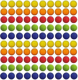 Asdomo 100Pcs Rounds Foam Bullet Balls Refill Compatible Replace Bullet Balls Pack for Rival Kids Toy Guns