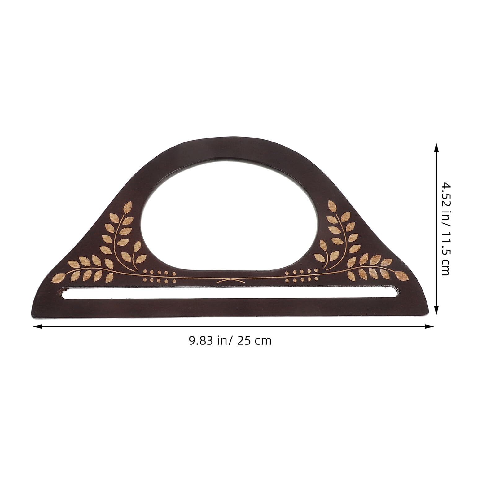Asas de Madera Forma D para Bolsos de Crochet y Lona Mango Artesanal Grabado Tallado Pack 4 Unidades 2 Café 2 Beige Claro para DIY y Repuesto de Asas de Bolsos