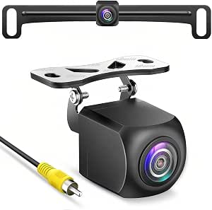 HD Backup Camera with Metal Housing, 170° Wide View Angle, Night Vision, Waterproof IP69, Universal Reverse Kit for Car, SUV, RV, Pickup