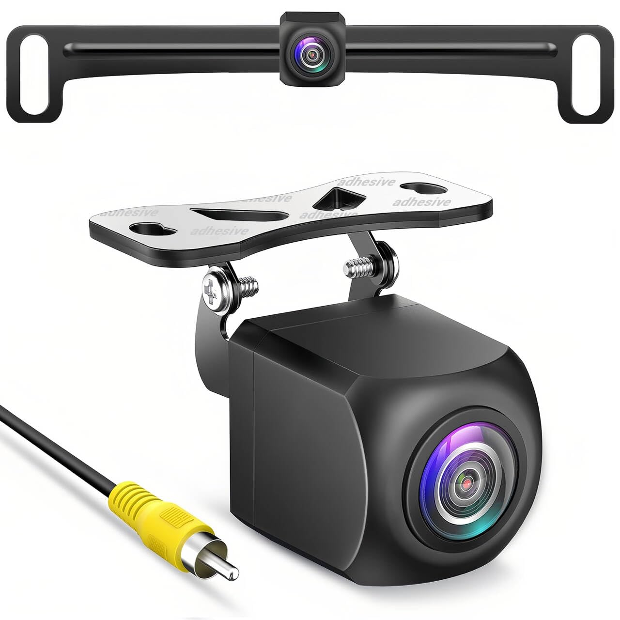 HD Backup Camera,Metal Housing 170 Degree Wide View Angle License Plate Rear View Camera for Car,Clear Night Vision IP69 Waterproof Rearview Universal Reverse Cam Kit for Vehicle SUV RV Pickup